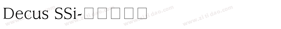 Decus SSi字体转换